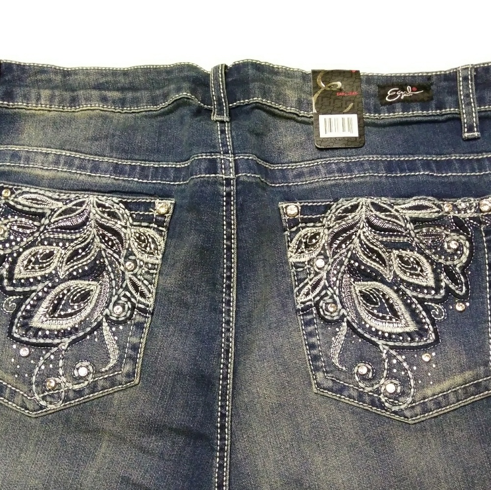 New Earl Jeans Bling Embellishments Plus Size 18W